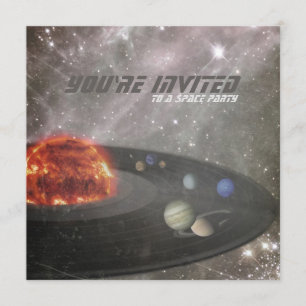 Space Party Birthday Invitation