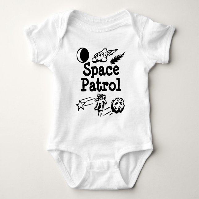 Space Patrol Baby Bodysuit (Front)