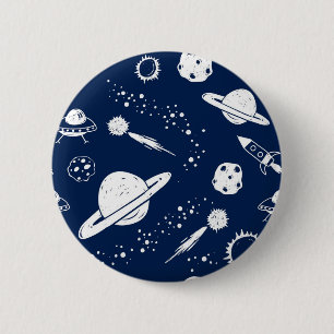 Space pattern 6 cm round badge