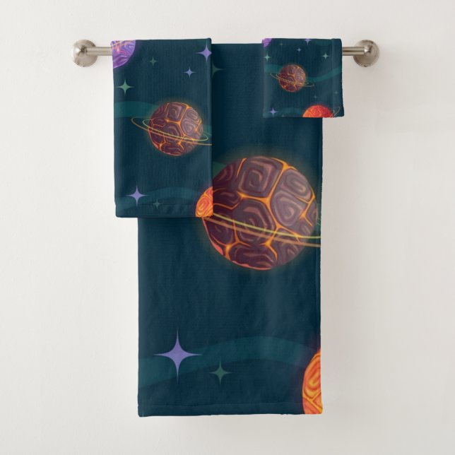 Space pattern bath towel set (Insitu)