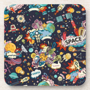 Space pattern coaster