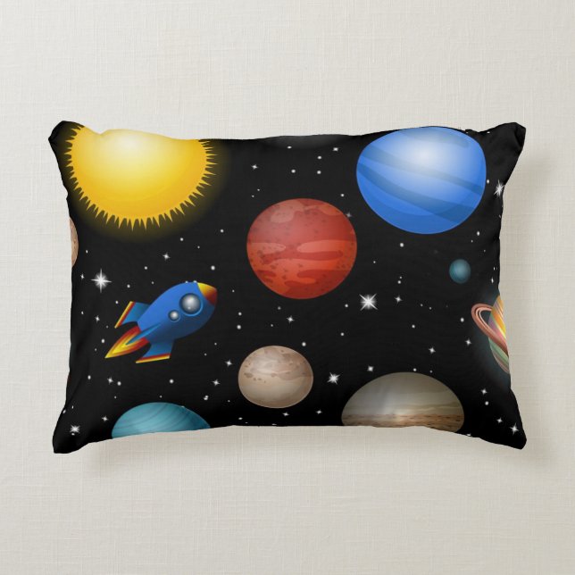 Space pattern decorative cushion (Front)
