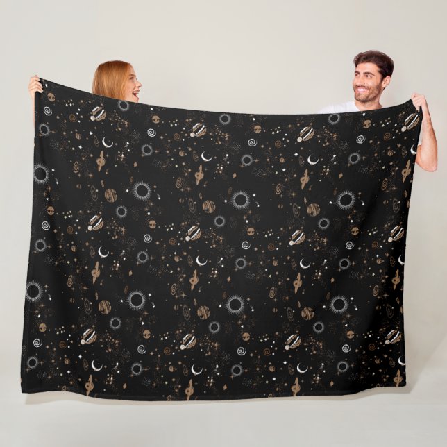 Space Pattern Fleece Blanket (In Situ)