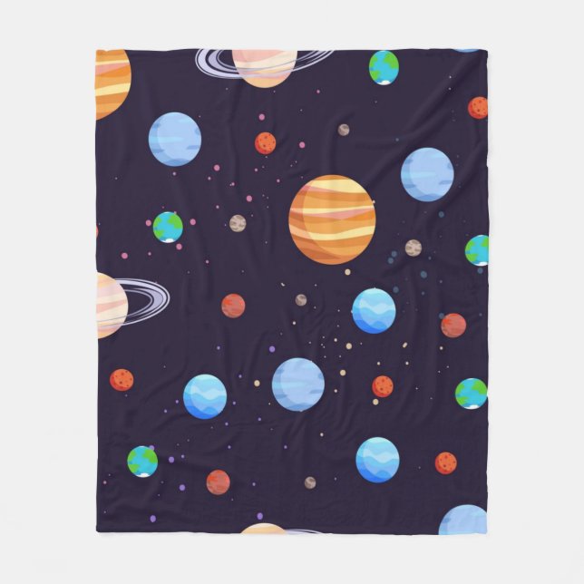 Space pattern fleece blanket (Front)