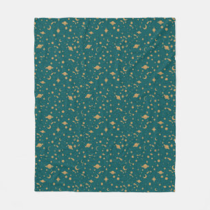 Space pattern fleece blanket
