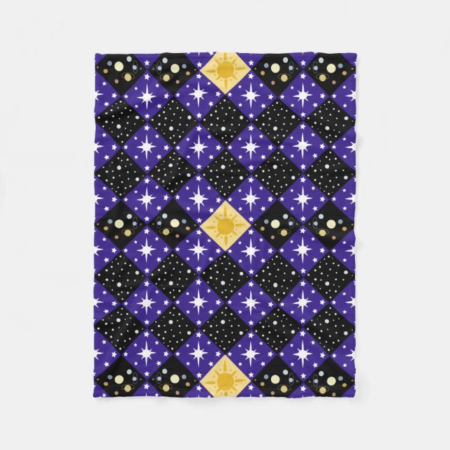 Space Pattern Fleece Blanket (Front)