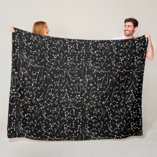 Space Pattern Fleece Blanket