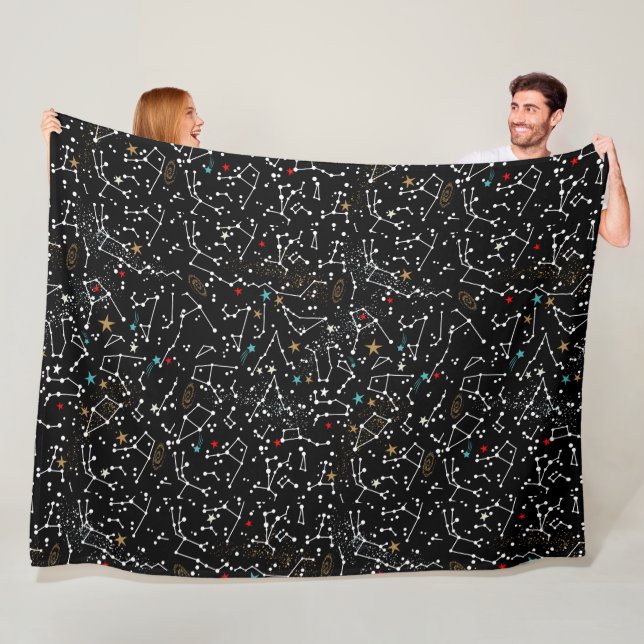 Space Pattern Fleece Blanket (In Situ)