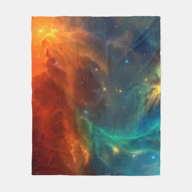 Space pattern fleece blanket (Front)