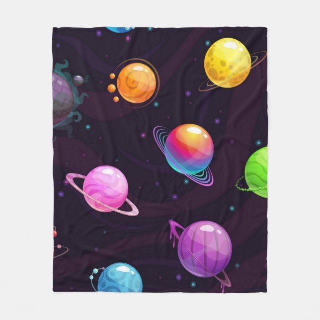 Space pattern fleece blanket (Front)