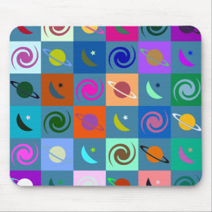 Space pattern for kids mouse mat