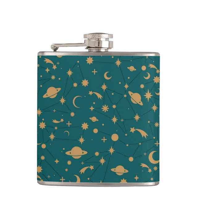 Space pattern hip flask (Front)