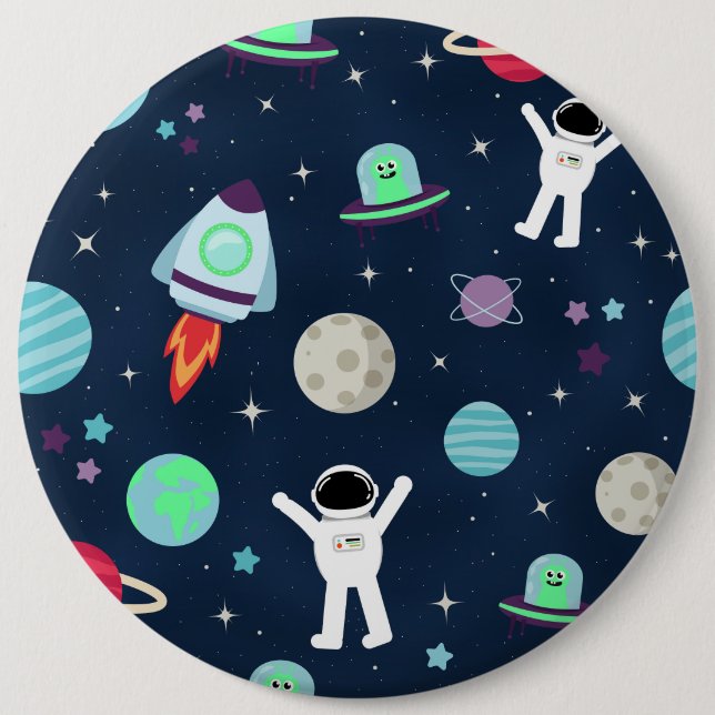 Space Pattern illustration 6 Cm Round Badge (Front)