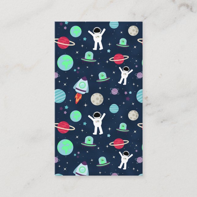Space Pattern illustration Calling Card (Front)