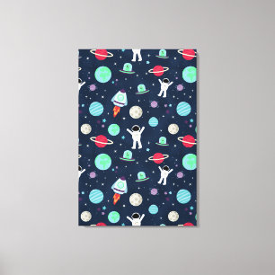 Space Pattern illustration Canvas Print