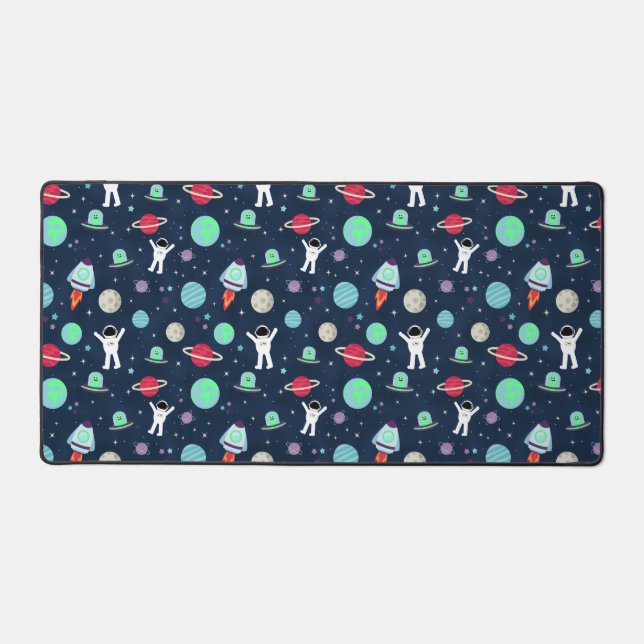 Space Pattern illustration Desk Mat (Front)