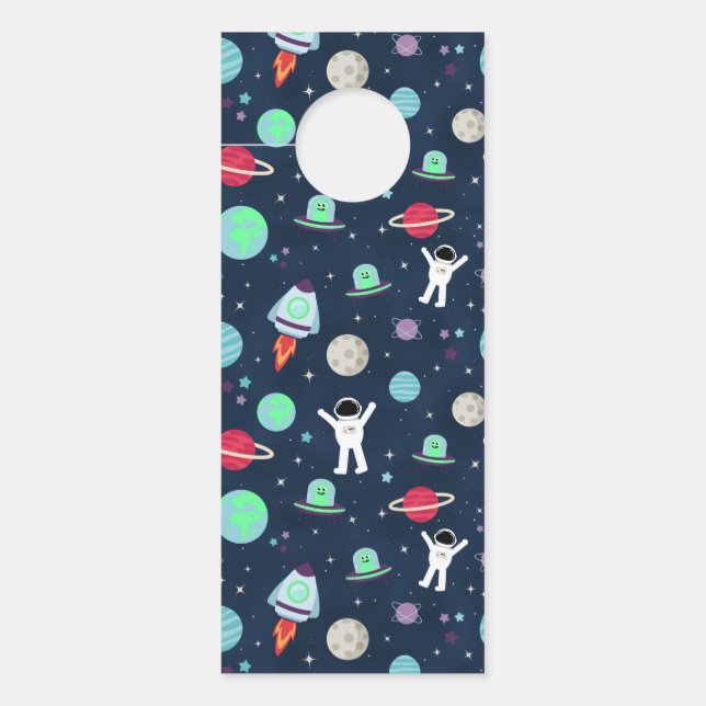 Space Pattern illustration Door Hanger (Front)