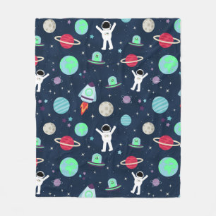 Space Pattern illustration Fleece Blanket