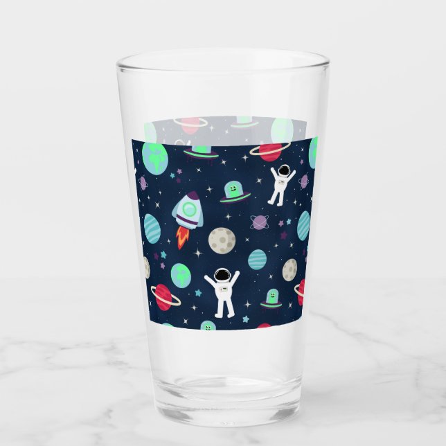 Space Pattern illustration Glass (Front)
