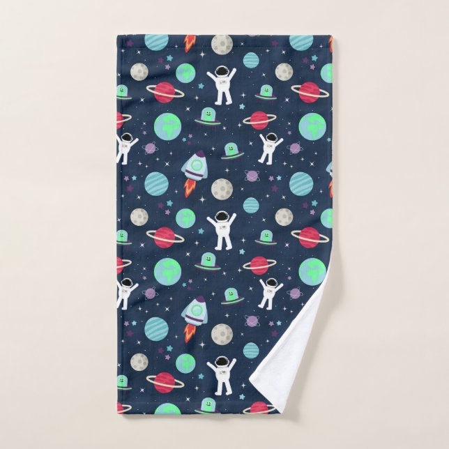 Space Pattern illustration Hand Towel (Hand Towel)