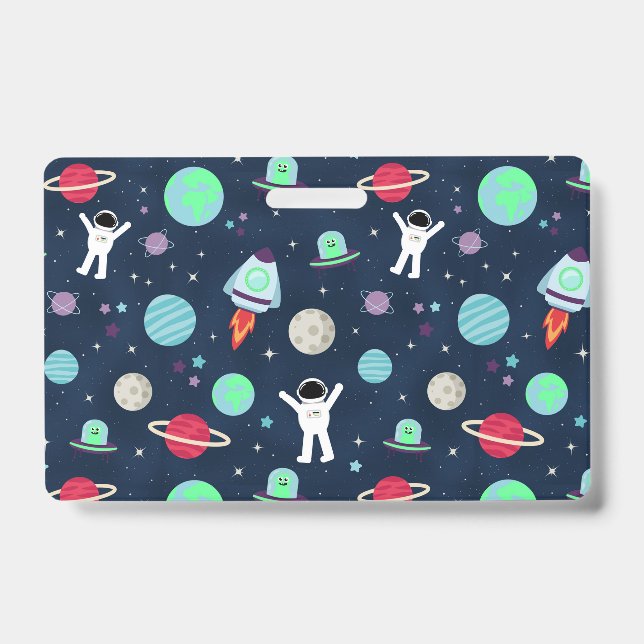 Space Pattern illustration ID Badge (Front)