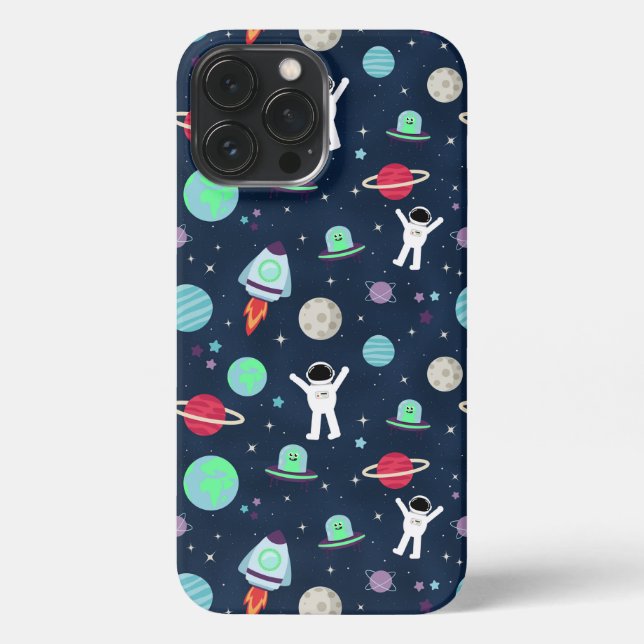 Space Pattern illustration iPhone Case (Back)