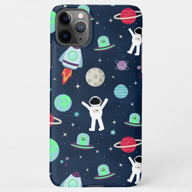 Space Pattern illustration iPhone Case (Back)