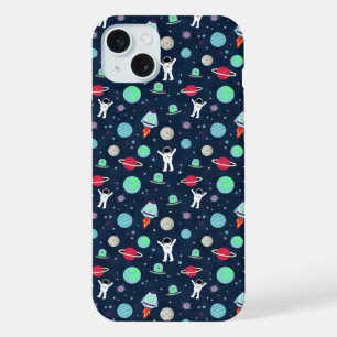Space Pattern illustration iPhone 15 Plus Case
