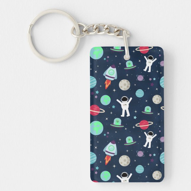 Space Pattern illustration Key Ring (Front)