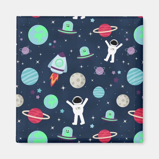 Space Pattern illustration Magnet (Front)