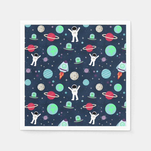 Space Pattern illustration Napkin (Front)