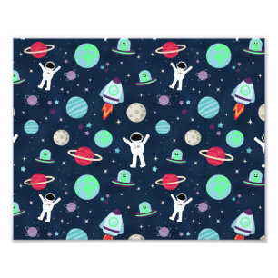 Space Pattern illustration Photo Print