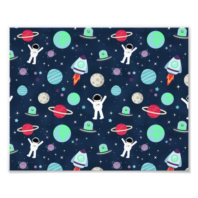 Space Pattern illustration Photo Print (Front)