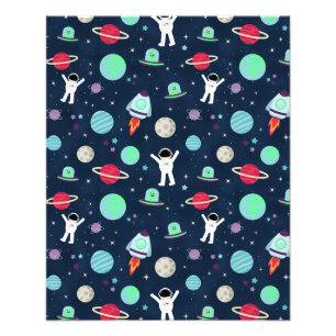 Space Pattern illustration Photo Print