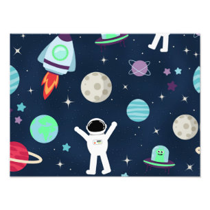 Space Pattern illustration Photo Print
