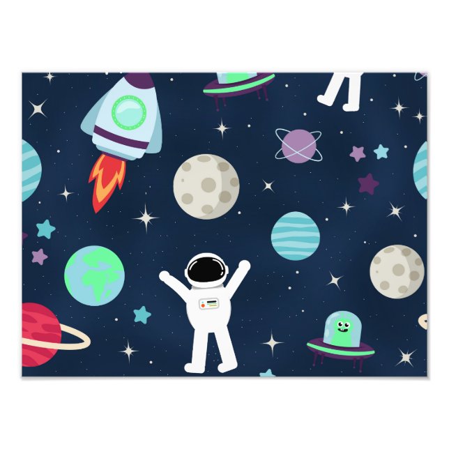Space Pattern illustration Photo Print (Front)