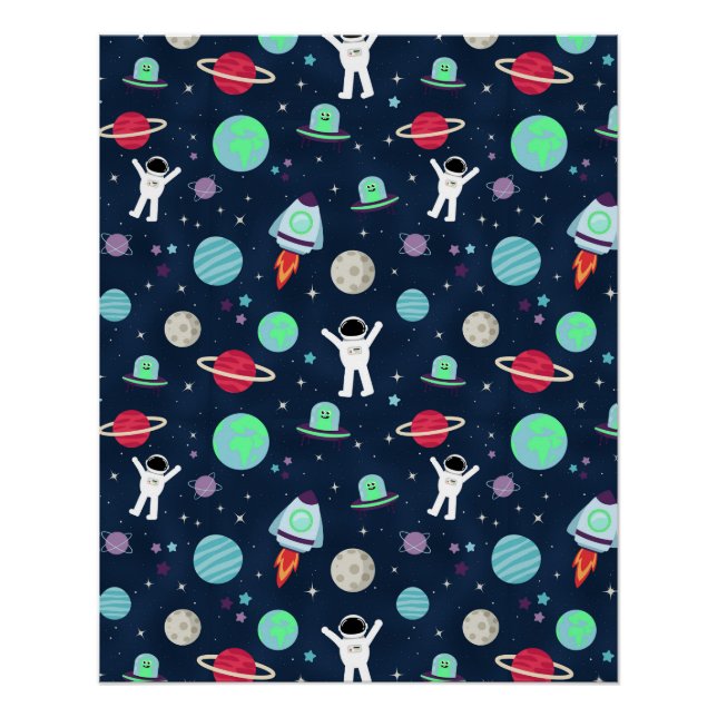Space Pattern illustration Poster (Front)