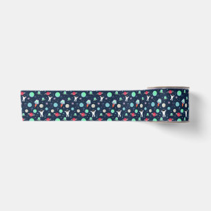 Space Pattern illustration Satin Ribbon