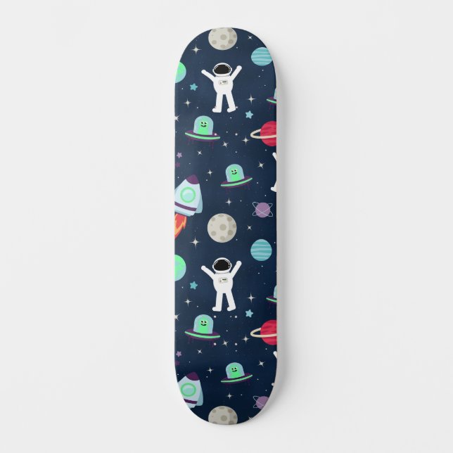 Space Pattern illustration Skateboard (Front)