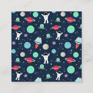 Space Pattern illustration Square Business Card