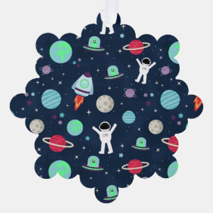 Space Pattern illustration Tree Decoration Card