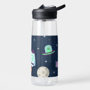 Space Pattern illustration Water Bottle