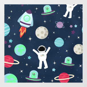 Space Pattern illustration Window Cling