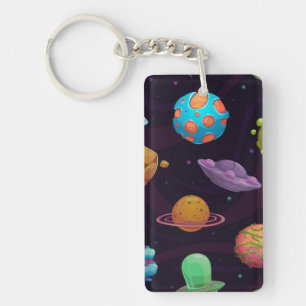 Space pattern key ring