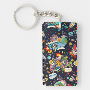 Space pattern key ring