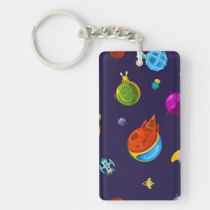 Space pattern key ring