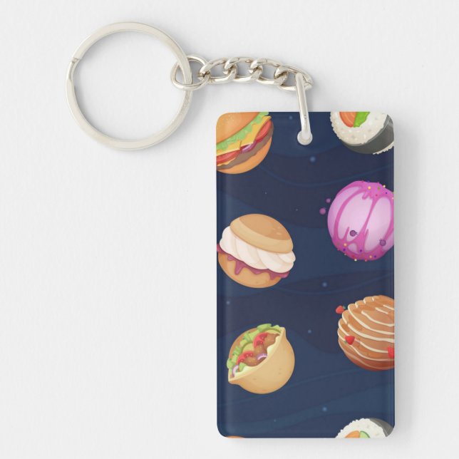 Space pattern key ring (Front)