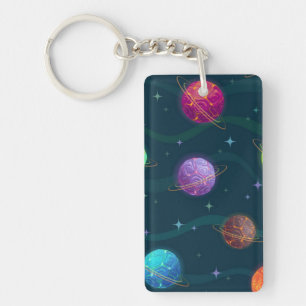 Space pattern key ring