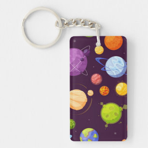 Space pattern key ring