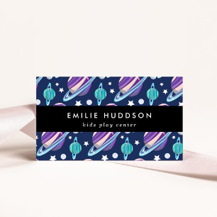 Space Pattern, Kids Play Centre, Activity Centre Business Card